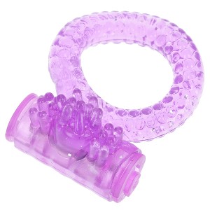 Soft Vibrating Massager Ring with Condom (1*L754)