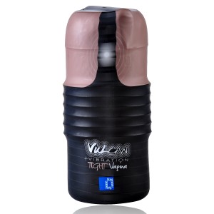 FunZone Vulcan Tight Vagina with Vibration Male Masturbator Stamina Training Sleeve (Gray)