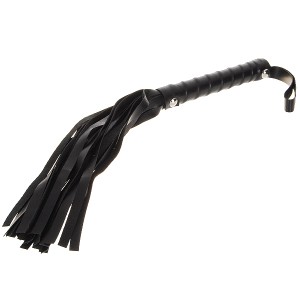 Black PVC Soft Intimate Nylon Whip with Strap 