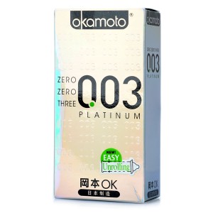 Okamoto 003 Platinum Ultra-Thin Premium Condoms (10-Piece Pack)