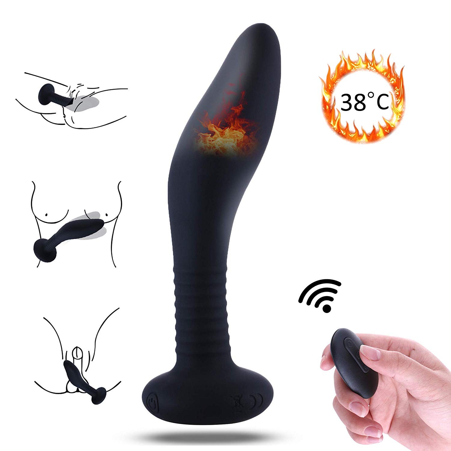 Male Vibrating Prostate Massager with Powerful Motors and 5 Frequency