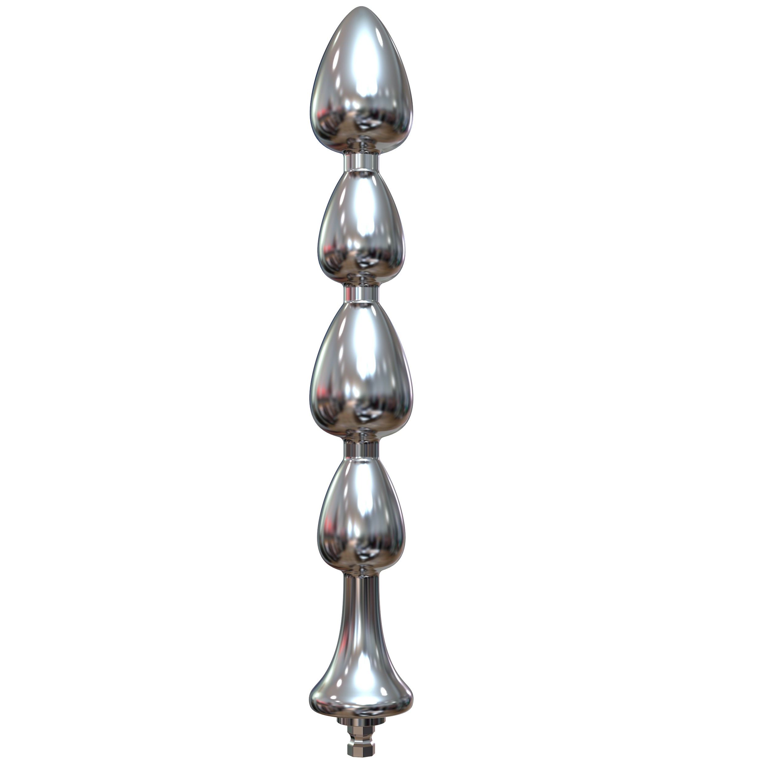 Hismith 8.43” Metal Bead Anal Dildo, Max Width 1.26”, Mini Width 0.443”, Smooth Aluminium Anal Wand with KlicLok System for Premium Sex Machine
