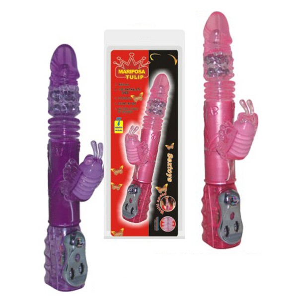Mariposa Tulip Rabbit Vibrator, Multi Speed Vibrations, Rotation with Balls, Adult Sex Toys, Sex Products