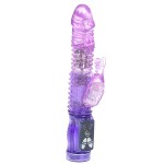 Waterproof Soft Silcone Vibrator with 3-Mode Vibration + Rotation Effects