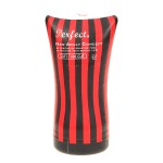 Stylish Soft Tube Cup with Non-toxic Lubricant for Him - Black + Red Stripes