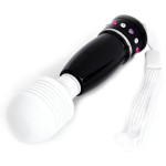 Mini Vibration Body Massager with 3 different Tips - Black + White (6 x LR44) 