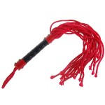 PVC Soft Intimate Nylon Whip with Strap (Red) 