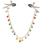 Colorful Bells Chain Adjustable Loose/Tight Tip Nipple Clamps (Color Assorted)