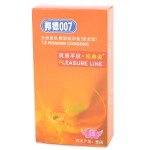 Bond007 Ultra-Thin 0.03mm Pleasure Line Natural Latex Condom (12-Pack)