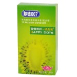 Bond007 Ultra-Thin 0.05mm Happy Dots Natural Latex Condom (12-Pack)