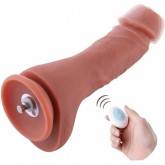 8.7" Double Layered Vibrating Silicone Dildo for Hismith Sex Machine with KlicLok Connector, 6.3" Insertable Length