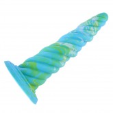 Hismith 10.12 Inch Awl Shape mixed colors Silicone Dildo with Suction Cup