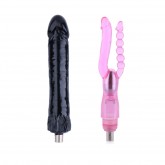 Black Dildo Vagina Anus Stimulate Vibrator Dildo for Sex Machine