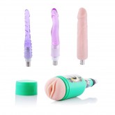 3XLR Male Masturbator Anal Dildo Attachment for Sex Machine 