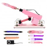 Sex Machine! Small Pink Handle Sex Machine Gun With 7 Attachments Unisex Dildos,Automatic Thrust Machine Device For Sex