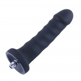 6.7" Silicone Dildo For Hismith Sex Machine With Quick Air Connector - Black