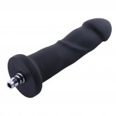 6.7" Black Silicone Dildo For Hismith Sex Machine With Quick Air Connector