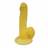 7.5 inch Realistic Dildo Natural with a Suction Cup Base - Yellow