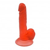 7.5 inch Realistic Dildo Natural with a Suction Cup Base - Red