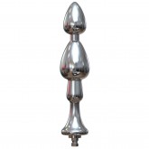 Hismith 6.15” Metal Bead Anal Dildo, Max Width 1.37”, Mini Width 0.43”, Smooth Aluminium Anal Wand with KlicLok System for Premium Sex Machine