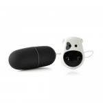 Cute Cow Pattern Waterproof Vibrating Bullet Egg 20-Mode White+Black