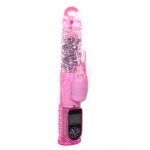 waterproof rabbit vibrator,Vibration and metal balls Rotation,LCD display,adult sex toys,sex products  
