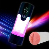 Realistic Vagina Cup with LED, Male Masturbator Cup