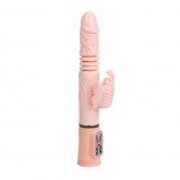 Wild Butterfly Thruster Powerful 5 Modes Vibration & Rotation & Thrust USB Rechargeable TPR Rabbit Dildo Sex Vibrators