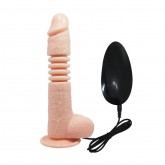 Thunder Up Thruster Powerful Vibration & Rotation & Thrust TPR Rabbit Sex Vibrators Dildo