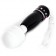 Mini Vibration Body Massager with 3 different Tips - Black + White (6 x LR44) 