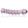 Don Wand Glass Pleasue Wand, Curved with Mush Tip, Purple Swirl